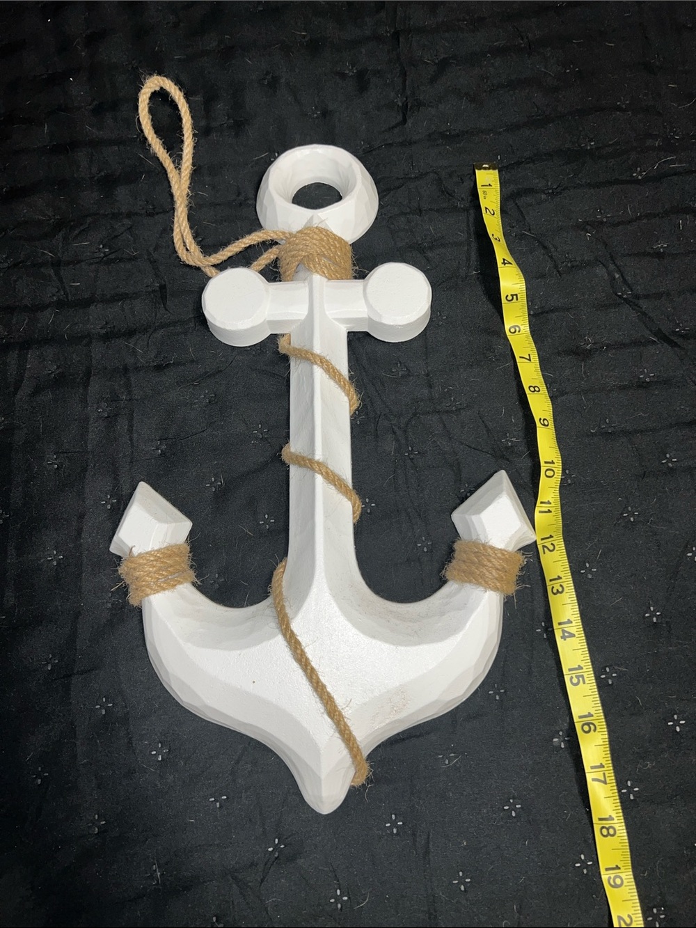 Nautical Anchor & Ship Wheel Wall Decor Set - White and Blue - Picture 2 of 6